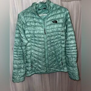 The North Face Women's Light Green Puffer Jacket